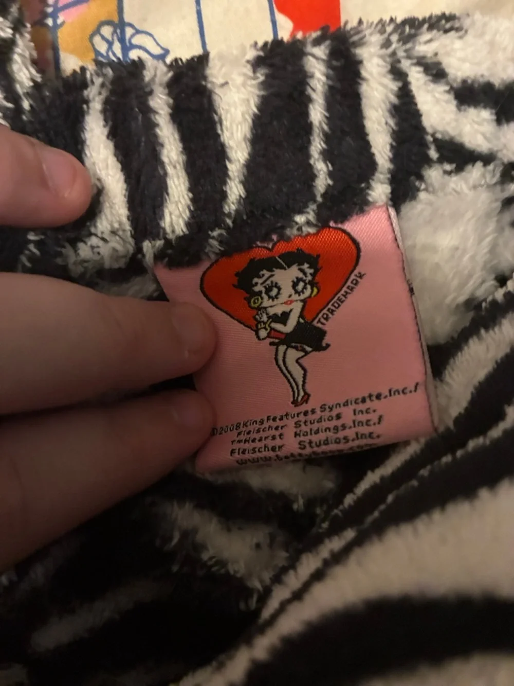 Betty Boop Black and White Zebra print after shower/ getting ready dress - Picture 2 of 2